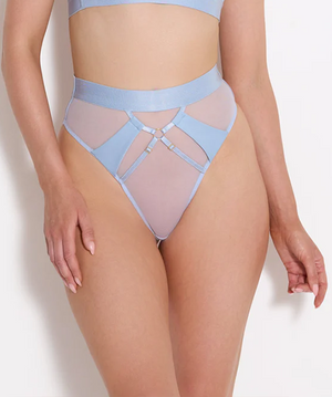 Vero High Waist Thong Dusty Blue