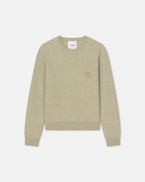 Stono - Embroidered Merino Wool Sweater - Stone