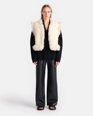 Xylia - Faux Racka Fur Vest - Creme