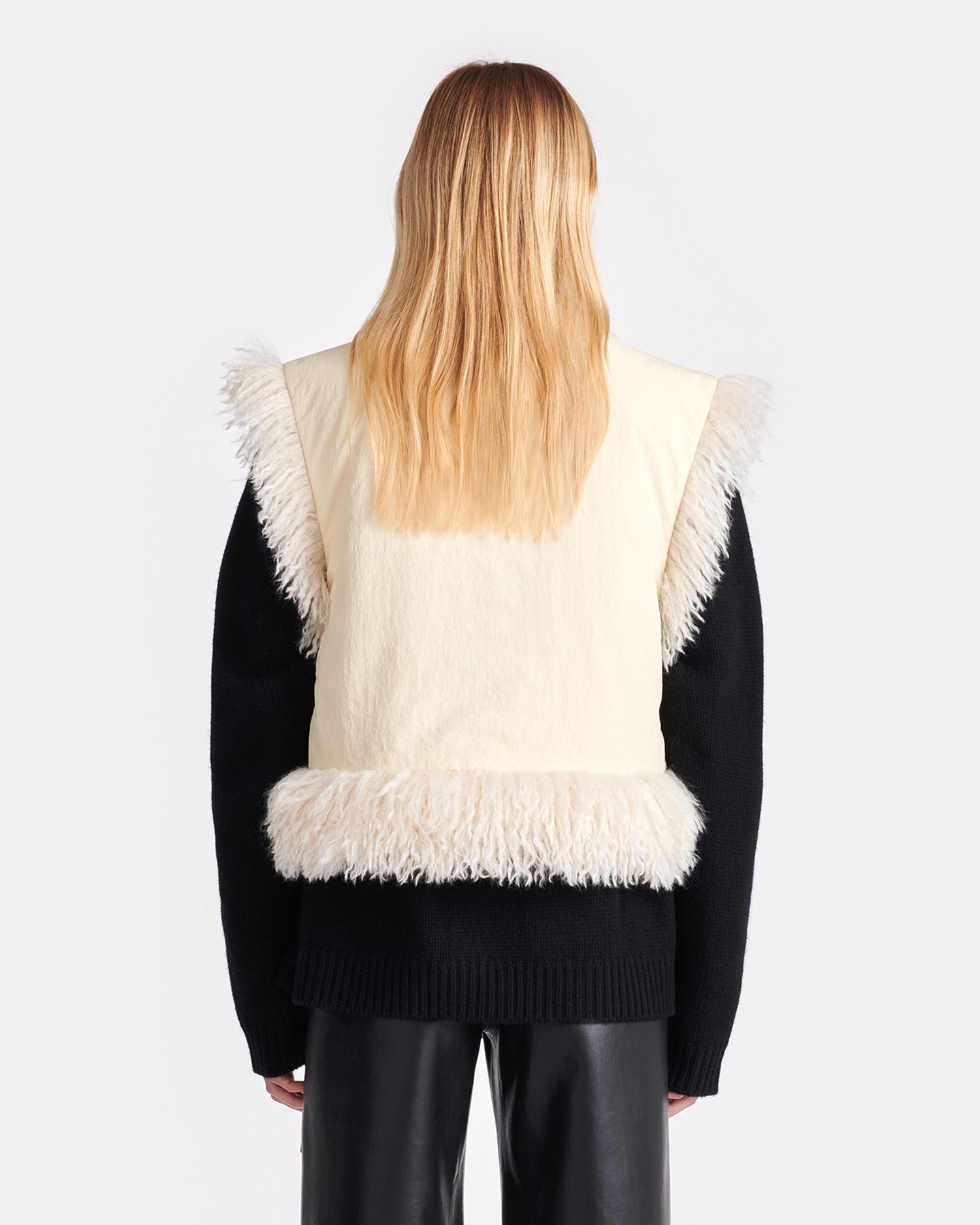 Xylia - Faux Racka Fur Vest - Creme