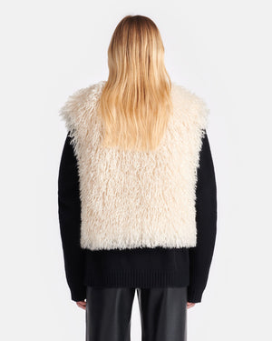 Xylia - Faux Racka Fur Vest - Creme