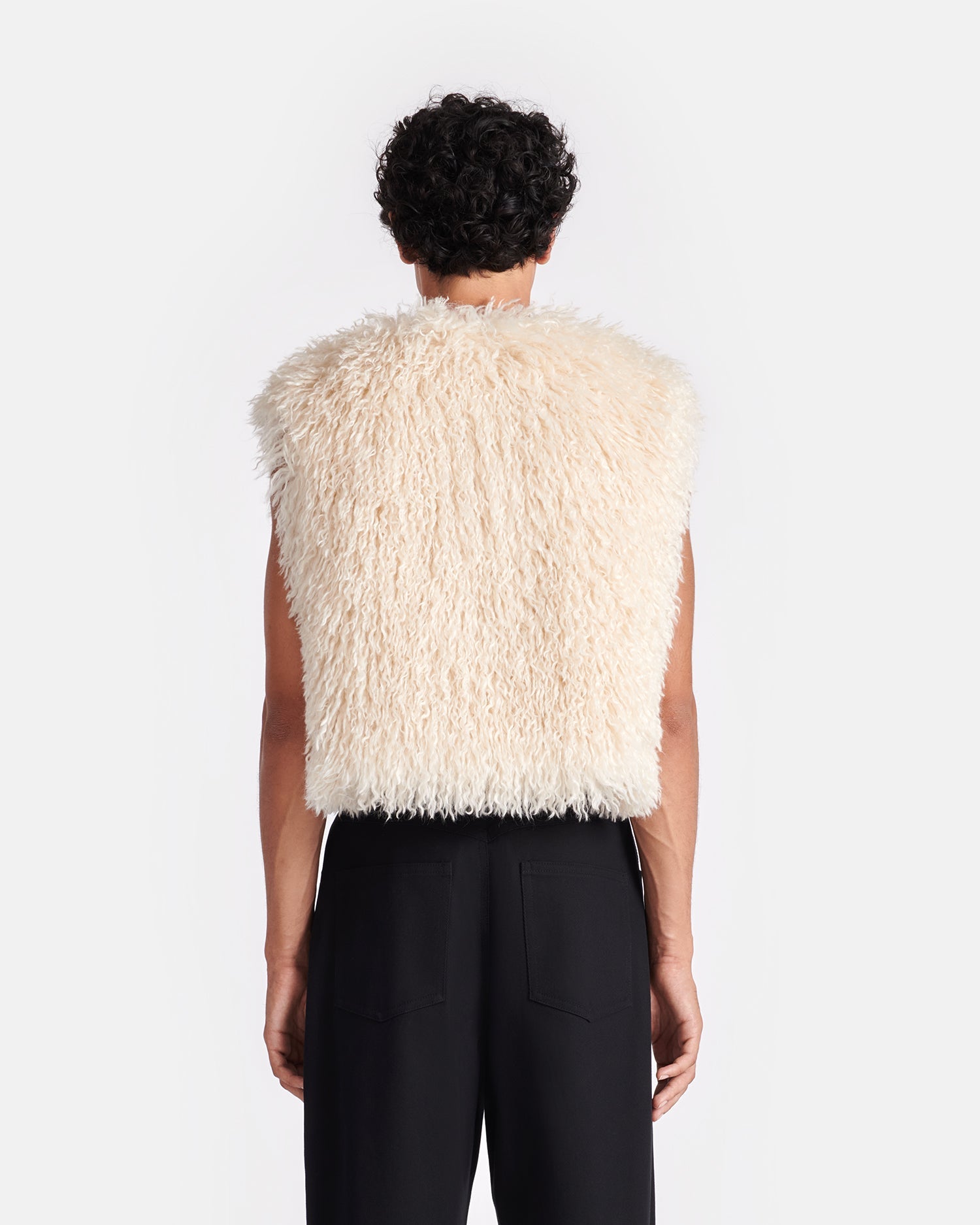 Xylia - Faux Racka Fur Vest - Creme