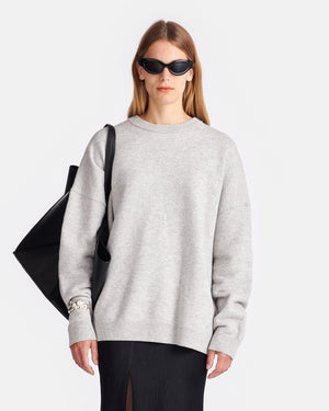 Joyann - Plush Cashmere Sweater - Gray