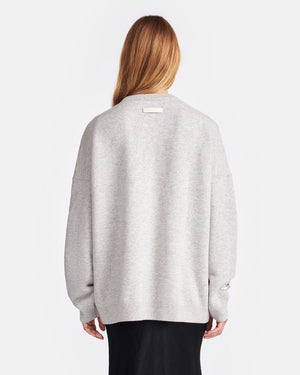 Joyann - Plush Cashmere Sweater - Gray