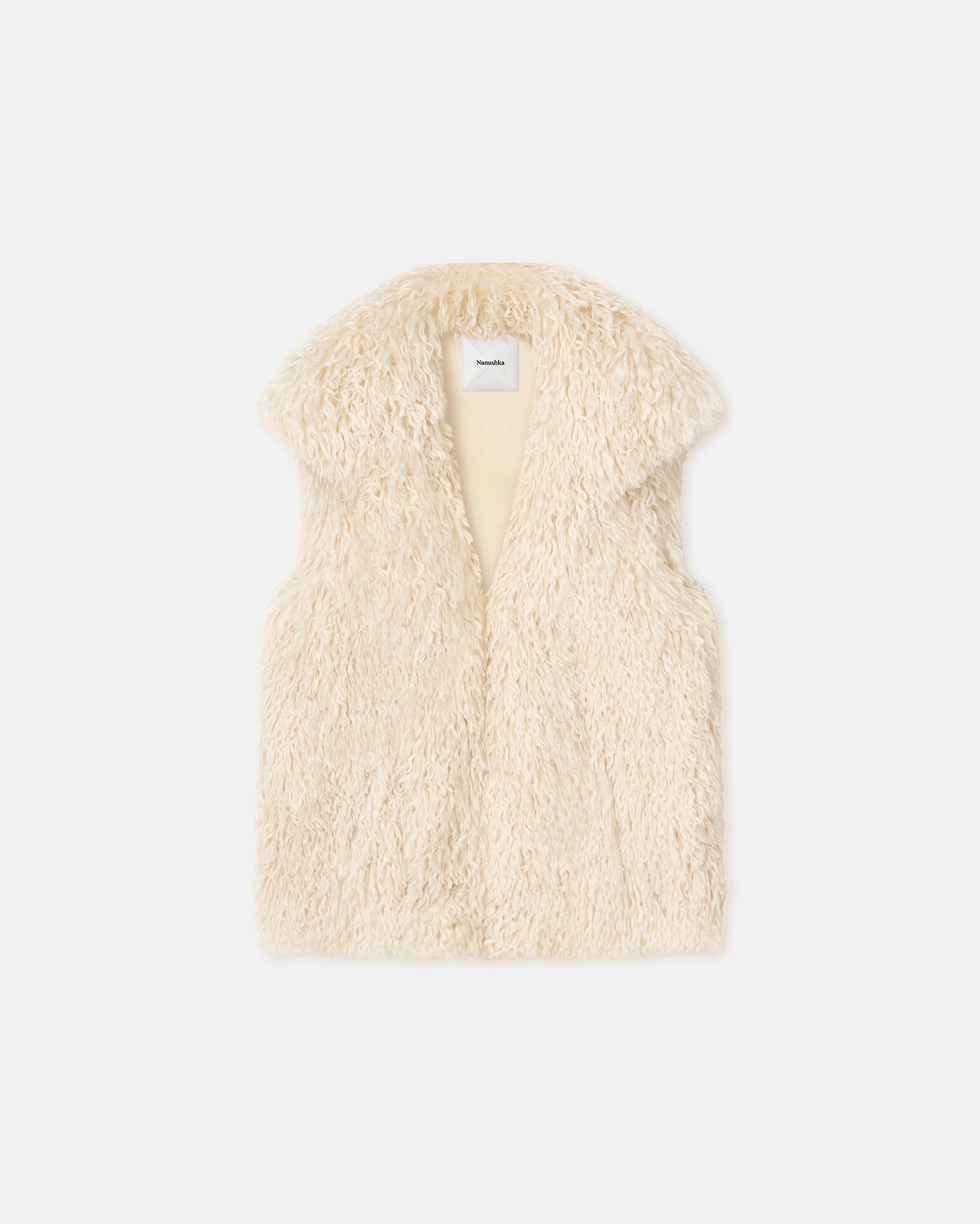 Ried - Faux Racka Fur Vest - Creme