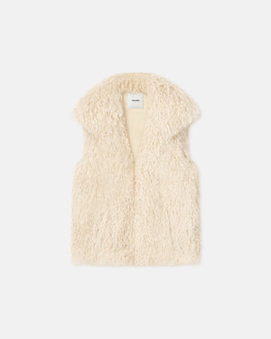 Ried - Faux Racka Fur Vest - Creme