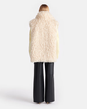 Ried - Faux Racka Fur Vest - Creme