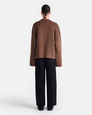 Dodie - Double Wool And Silk Blend Jacket - Chocolate Chip