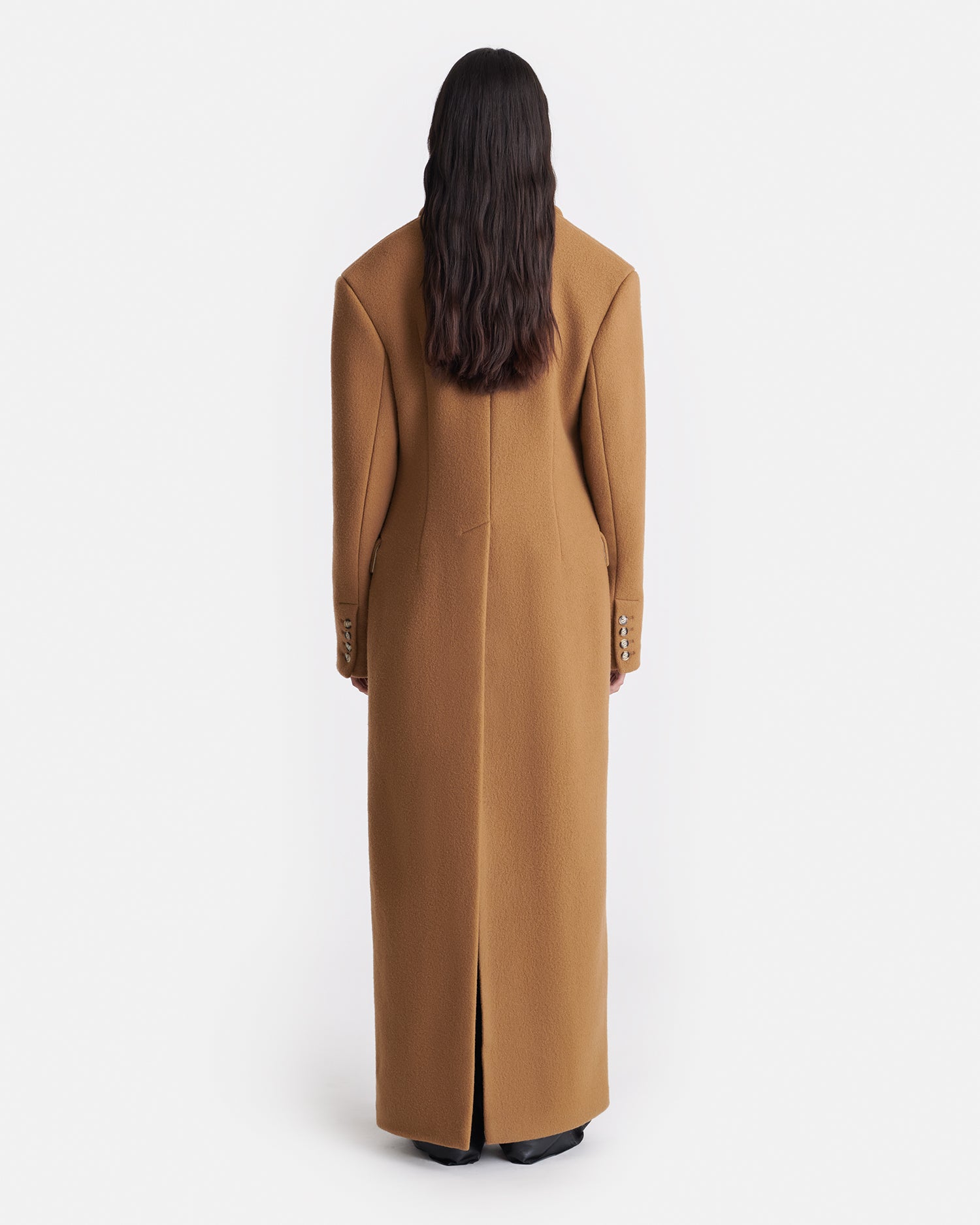 Ferris - Felted Wool Coat - Walnut