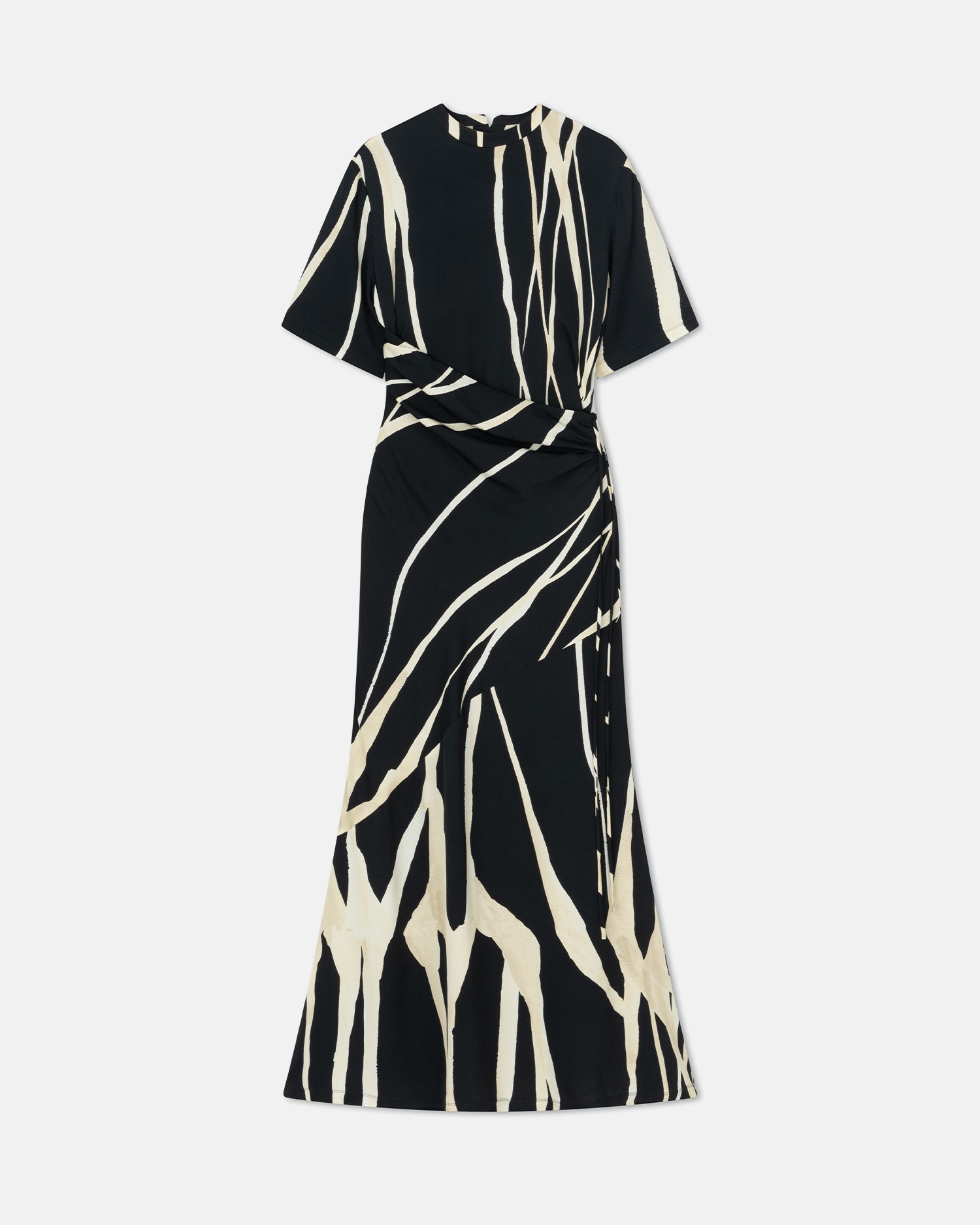 Brantley - Printed Georgette Midi Dress - Light Fringe