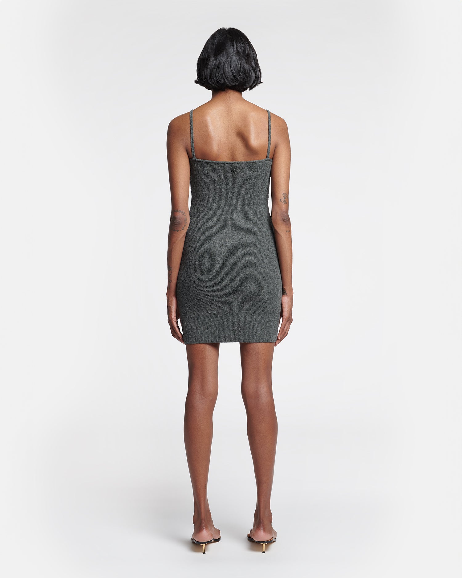 Shothi - Terry-Knit Mini Dress - Graphite