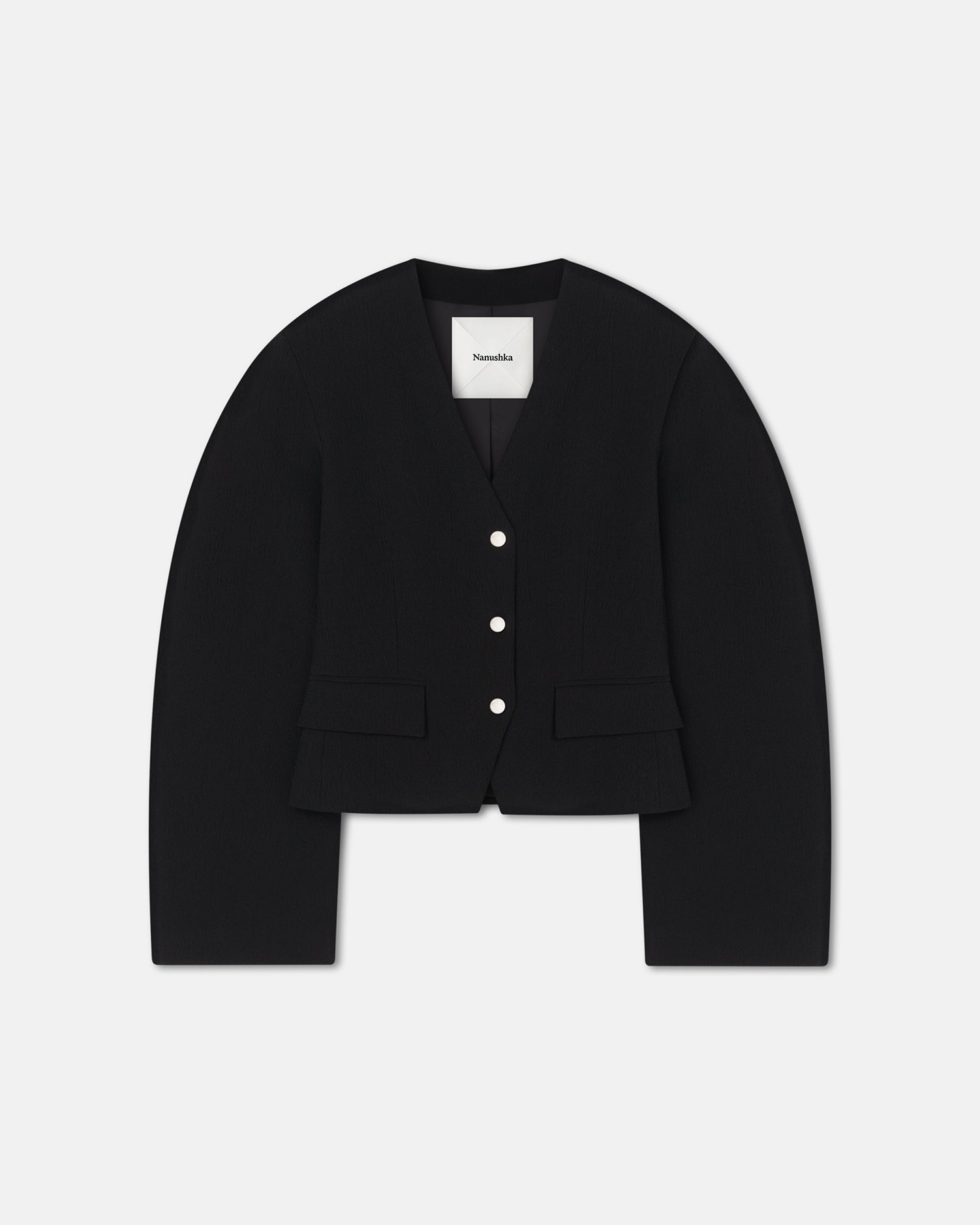 Kiyo - Seersucker Blazer - Black