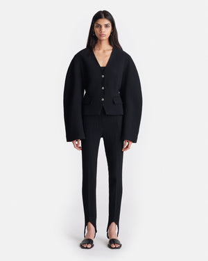 Kiyo - Seersucker Blazer - Black