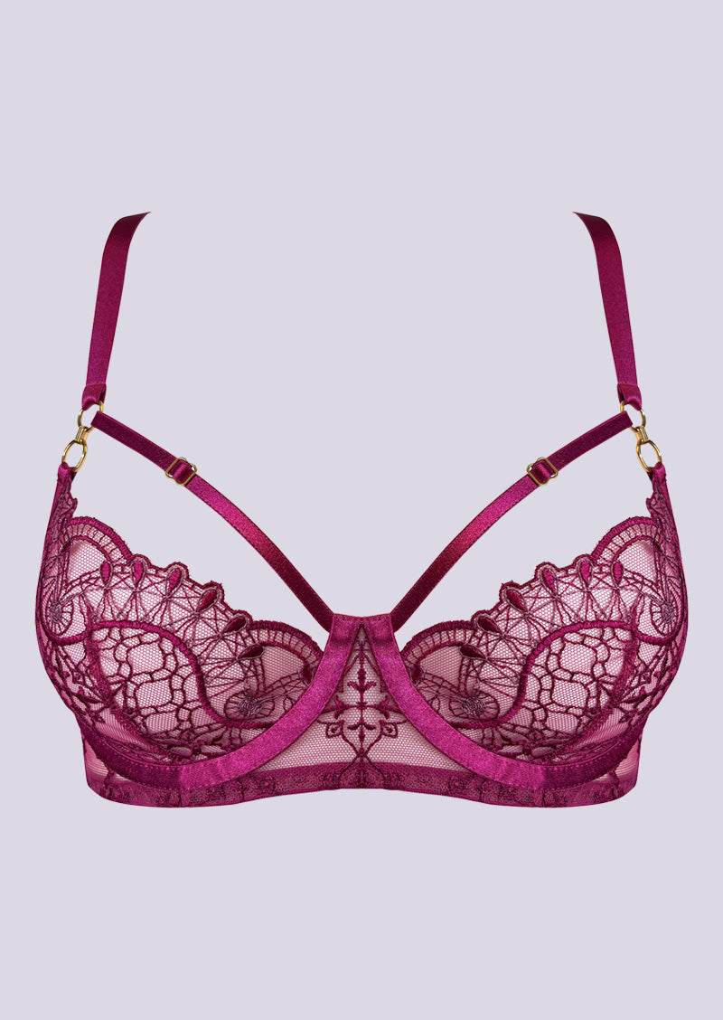 Mari Balconette Wire Bra Magenta