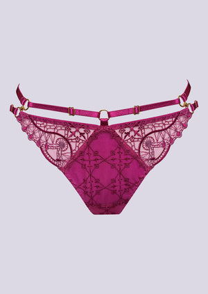 Mari Open Back Brief Magenta