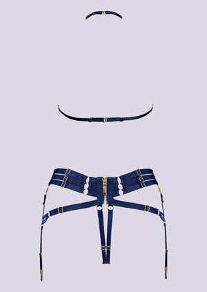 Mari Suspender Harness Navy Blue