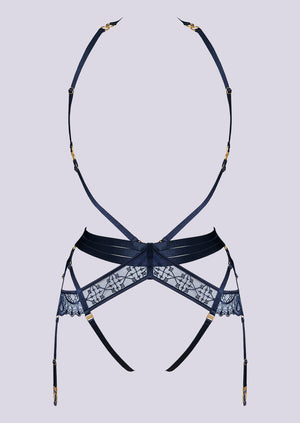 Mari Suspender Harness Navy Blue