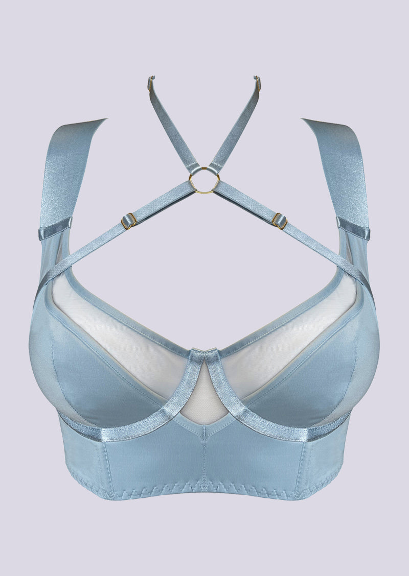 Vero Longline Bodice Bra Dusty Blue