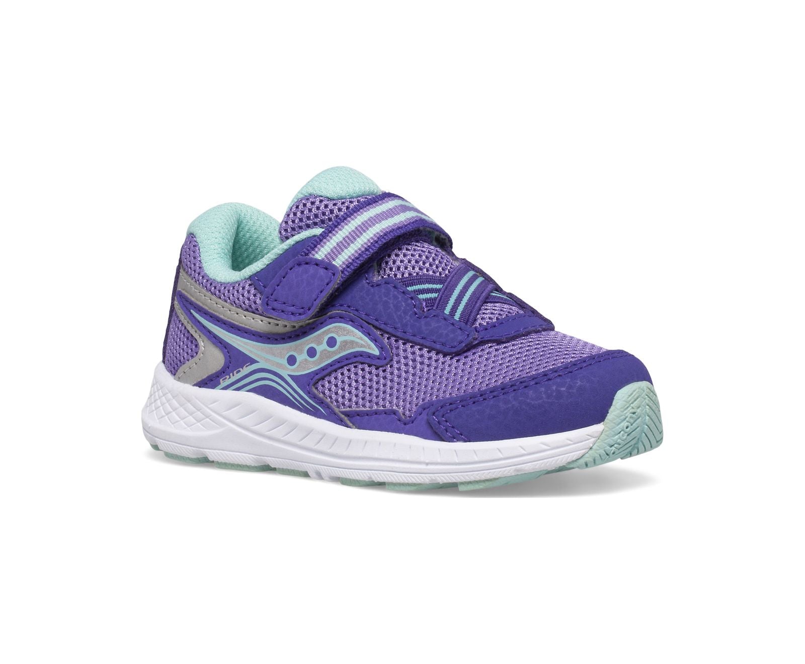 Saucony Toddler Girls Ride 10 Jr. Velcro Sneaker Purple