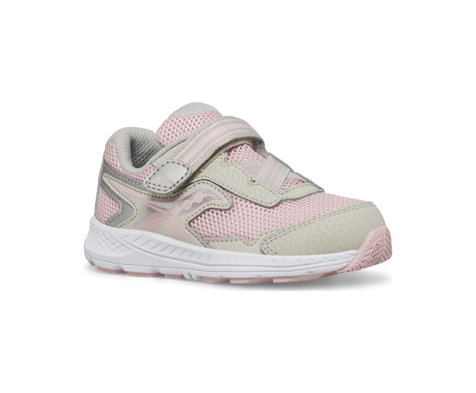 Saucony Toddler Girls Ride 10 Jr. Velcro Sneaker Blush