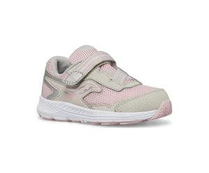 Saucony Toddler Girls Ride 10 Jr. Velcro Sneaker Blush