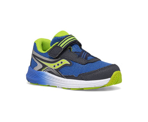 Saucony Toddler/Little Boys Ride 10 Jr. Velcro Sneaker Navy / Green