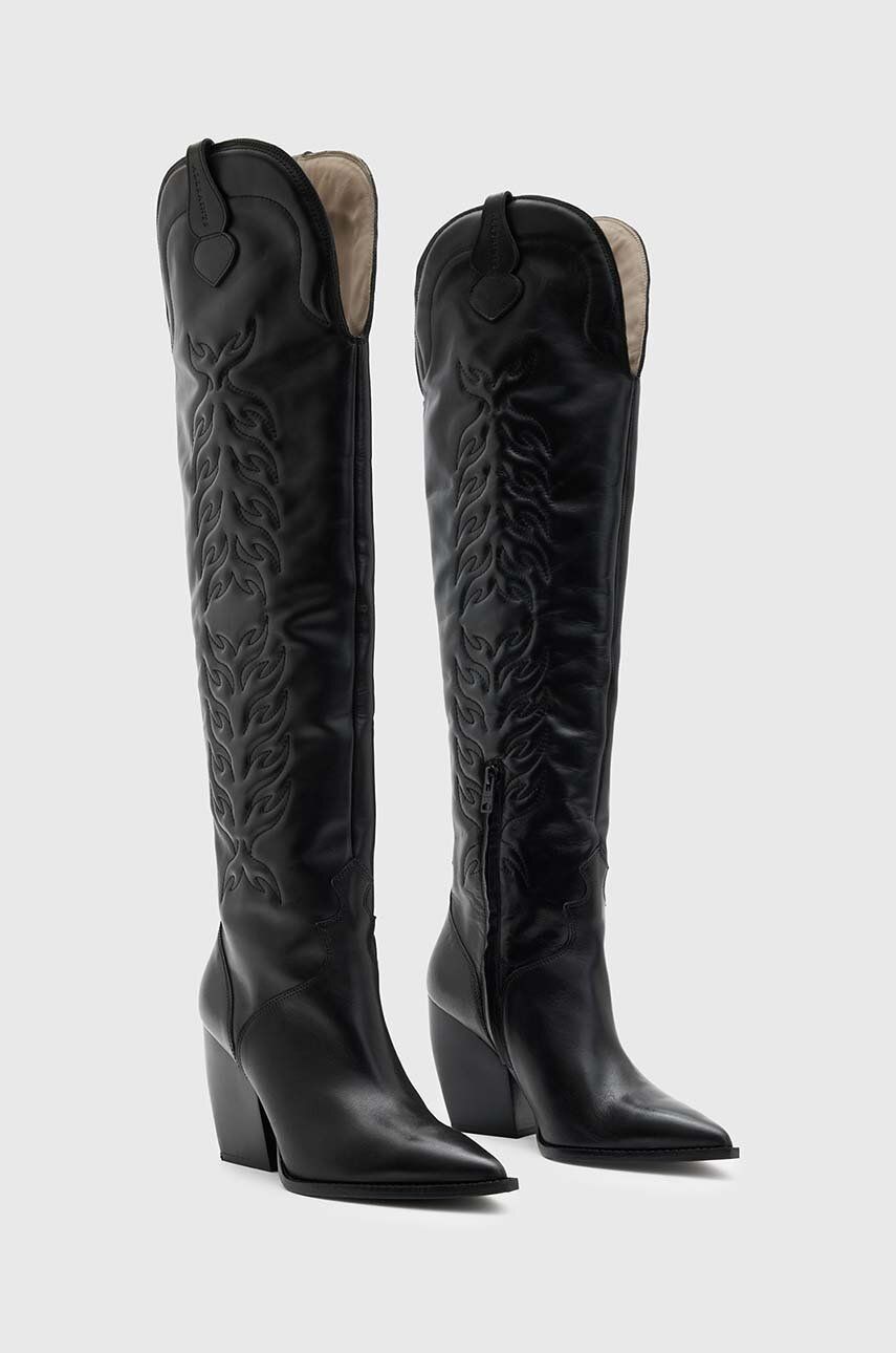 AllSaints - ROXANNE Leather Cowboy Boots