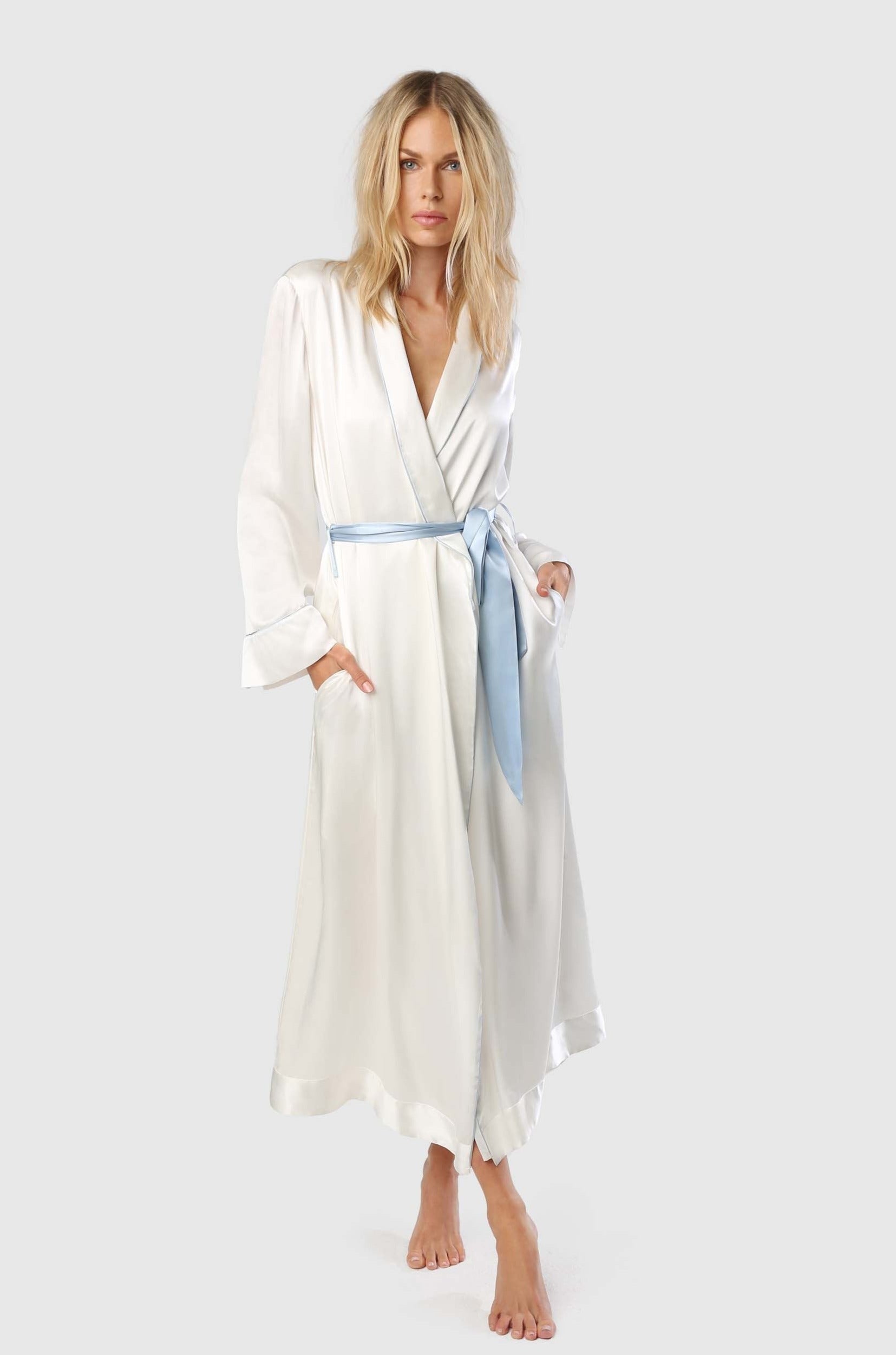 KIKI SILK LOUNGE ROBE