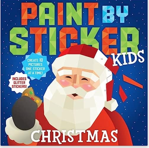 Paint by Sticker Kids: Christmas: Create 10 Pictures One Sticker at a Time! Includes Glitter Stickers