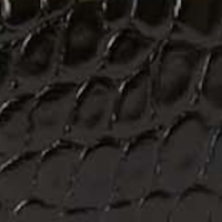 Jumbo Frame Belt In Black Croc Embossed Calf Leather