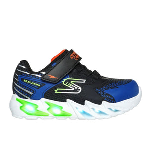 Skechers Toddler Boys S Lights: Flex Glow Bolt Velcro Black / Blue