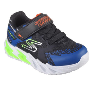 Skechers Toddler Boys S Lights: Flex Glow Bolt Velcro Black / Blue