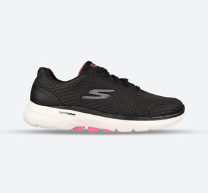 Women's Wide Fit Skechers 124514 Go Walk 6 Iconic Vision Trainers