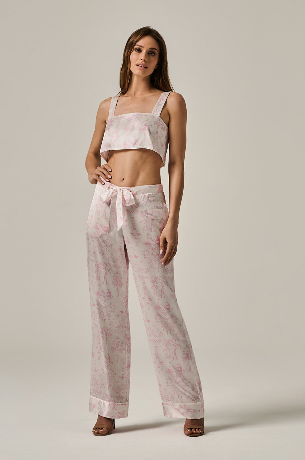 TOILE KIKI SILK LOUNGE BANDEAU TOP