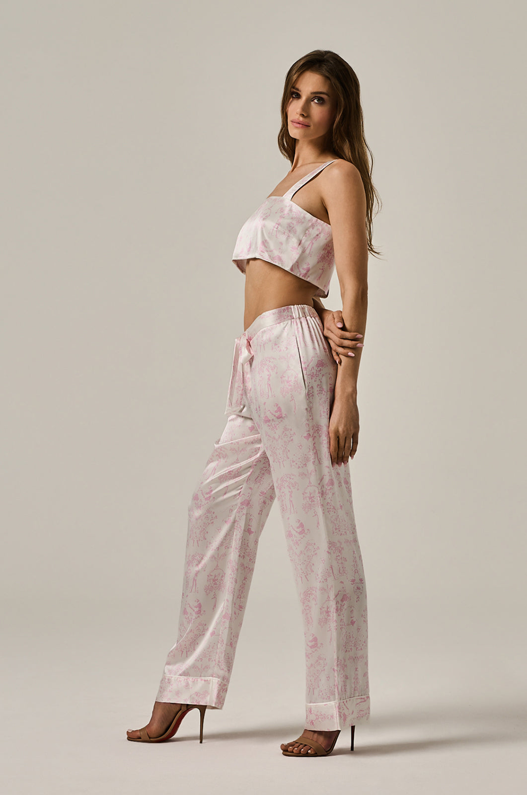 TOILE KIKI SILK LOUNGE BANDEAU TOP