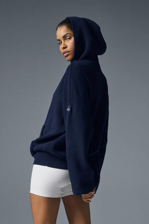 Scholar Hooded Sweater - Navy