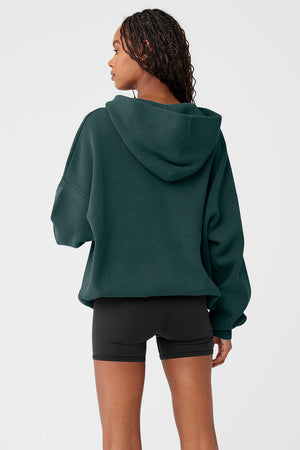 Scholar Hooded Sweater - Midnight Green