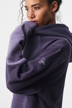 Make Waves Hoodie - Italian Plum Tonal