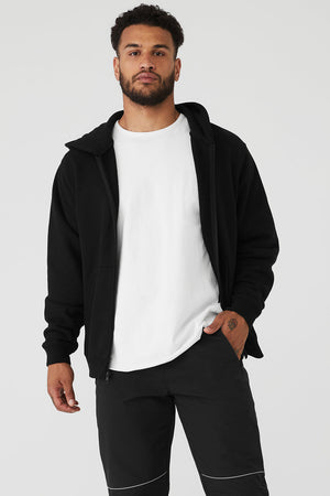 Renown Heavy Weight Full Zip Hoodie - Black