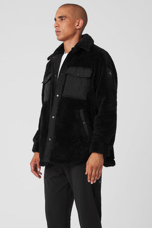 Sherpa Edge Shacket - Black