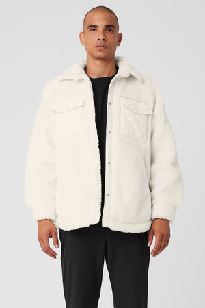 Sherpa Edge Shacket - Ivory