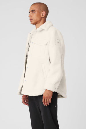 Sherpa Edge Shacket - Ivory