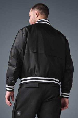 Afterglow Varsity Jacket - Black