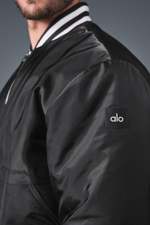 Afterglow Varsity Jacket - Black