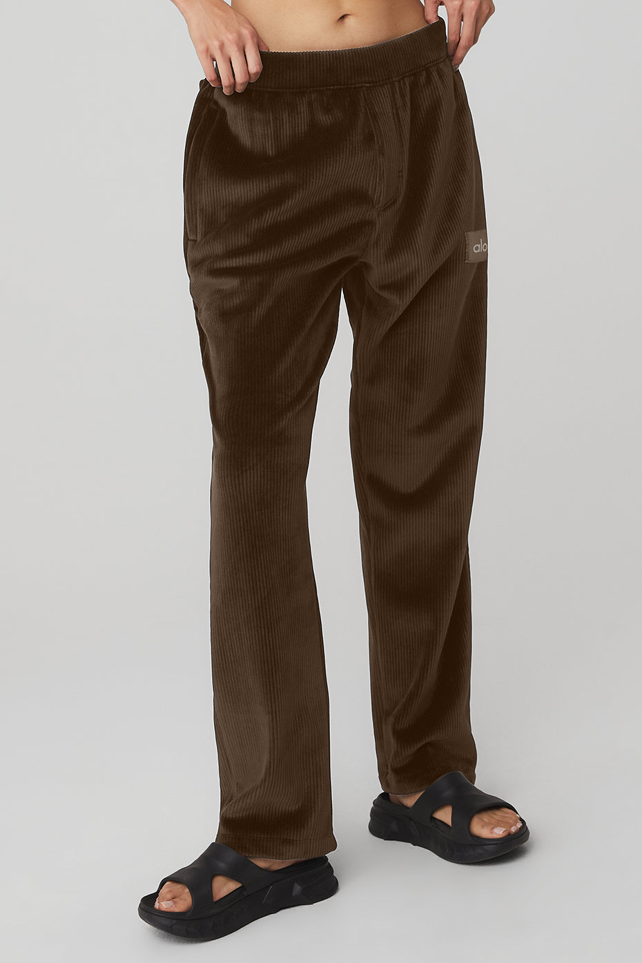 Velour Baller Pant - Espresso