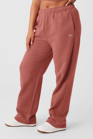 Accolade Straight Leg Sweatpant - Soft Terracotta