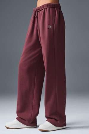 Accolade Straight Leg Sweatpant - Burgundy Truffle