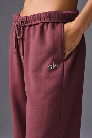 Accolade Straight Leg Sweatpant - Burgundy Truffle