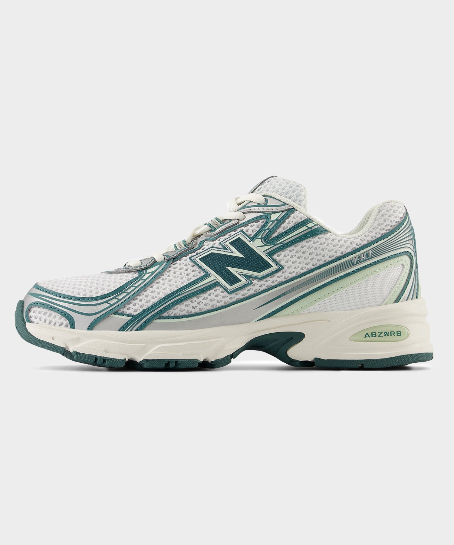 New Balance 740v2 in White + Marsh Green and Sea Salt