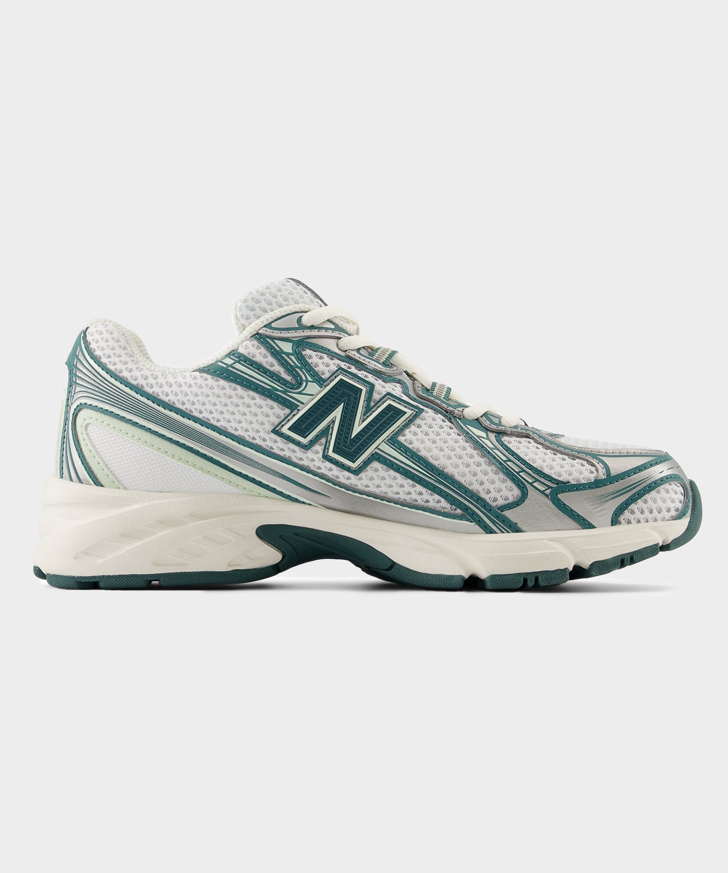 New Balance 740v2 in White + Marsh Green and Sea Salt